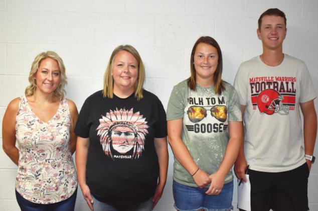 New faces at MHS, from left, include: Julie Johnson, Special Ed Director, 7th Reading and English III; Alycia Knox, high school Library Assistant; Morgan Moore, Special Ed Paraprofessional; and Ryan Ramming, Geography, History, Football, and Baseball.